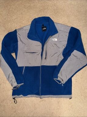 The North Face Blue and Gray Men's Performance Fleece Jacket